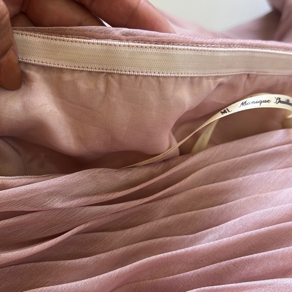 MONIQUE LHUILLIER Ruched Strapless Pink  Dress - Picture 8 of 12